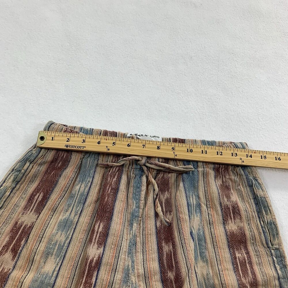Freak N Chic 100% Woven Cotton Wide Leg Elastic Waist Drawstring Medium Beige M - Picture 6 of 8